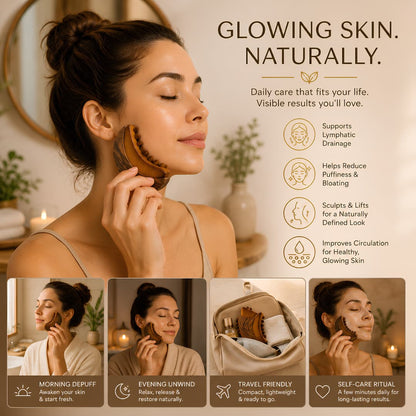 Imported Lymphatic Face Massage Brush With Case – Reduce Puffiness, Define Jawline & Boosts Skin Glow